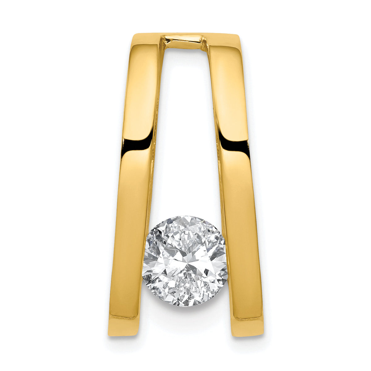 14k Holds 6.5mm Stone, Slide Mounting-XS228