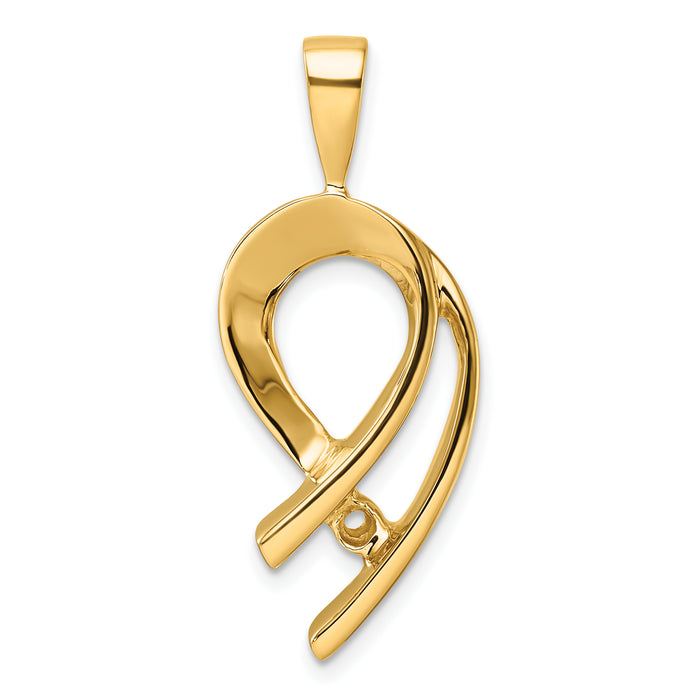 14k Holds 4mm Stone, Slide Mounting-XS257