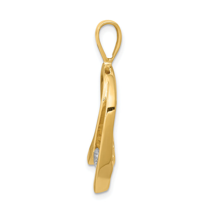 14k Holds 1-4mm stone, AA Diamond Slide-XS257AA