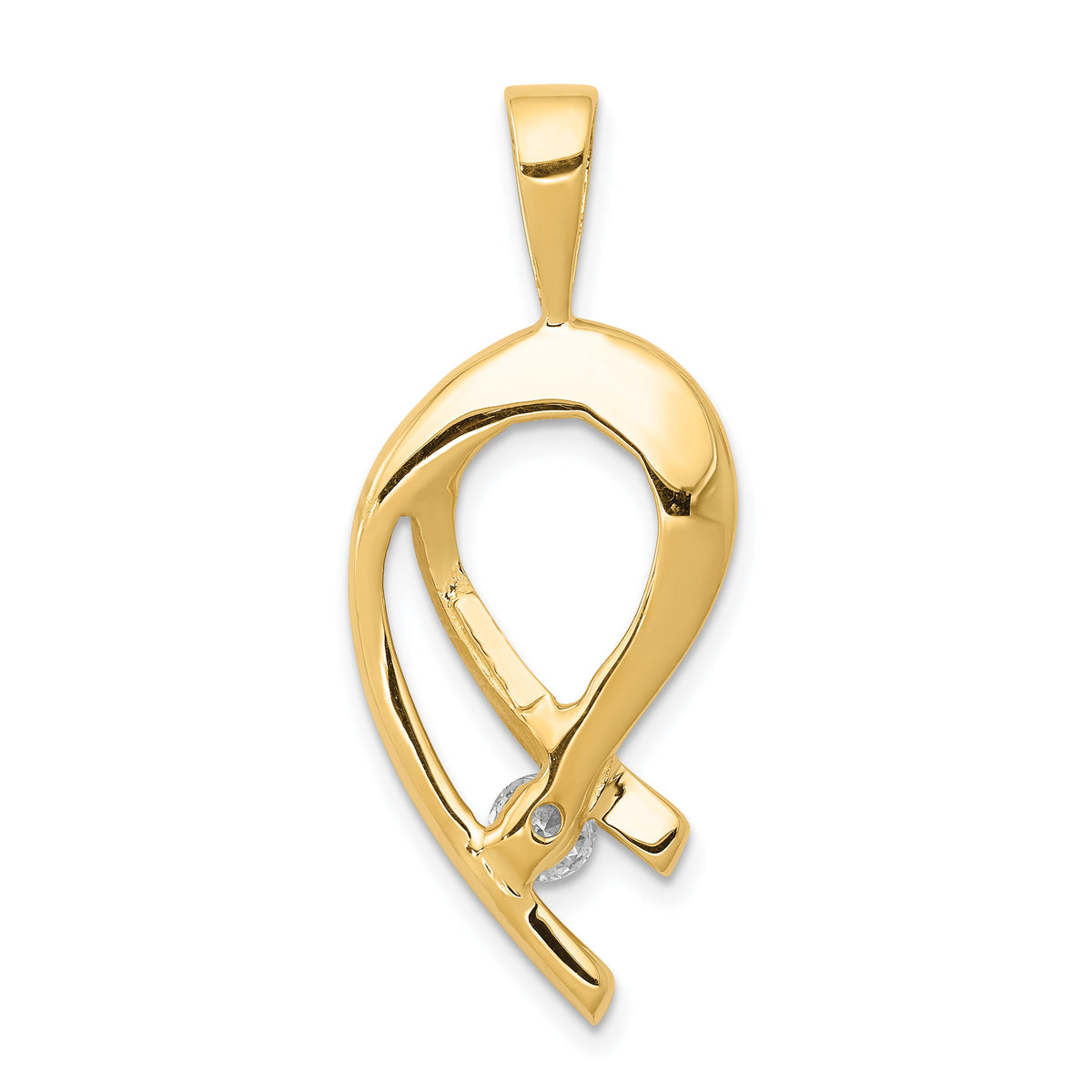 14k Holds 1-4mm stone, AA Diamond Slide-XS257AA