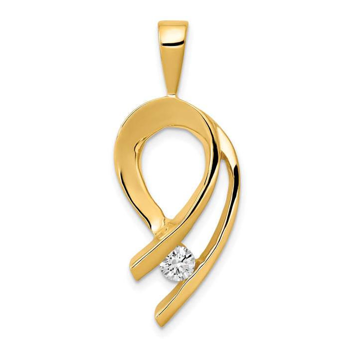 14k Holds 1-4mm stone, AA Diamond Slide-XS257AA