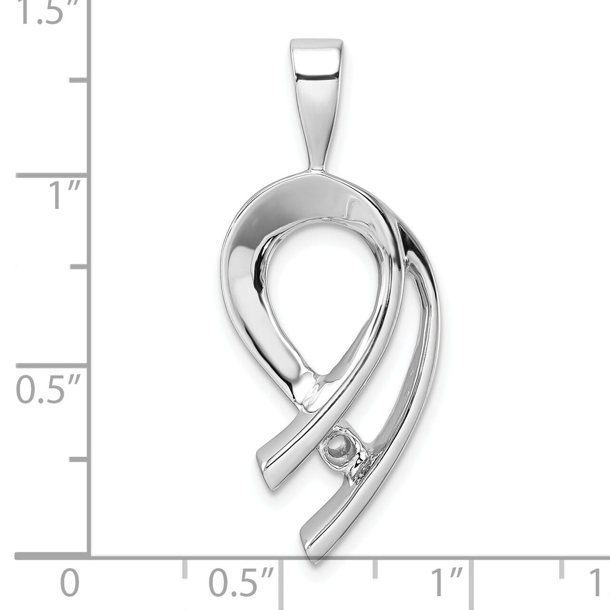 14K White Gold Holds 1-4mm stone, Slide mounting-XS257W