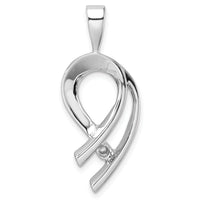 14K White Gold Holds 1-4mm stone, Slide mounting-XS257W