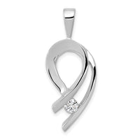 14k White Gold Holds 1-4mm stone, AA Diamond Slide-XS257WAA