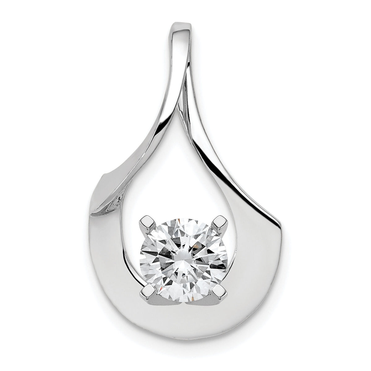 14k White Gold Peg Set Slide Mounting-XS275