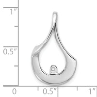 14k White Gold Peg Set Slide Mounting-XS275
