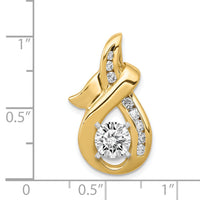 14k A Diamond Semi-mount Peg Slide-XS539A