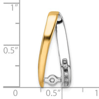 14k Two-Tone Peg Set Slide Mounting-XS626