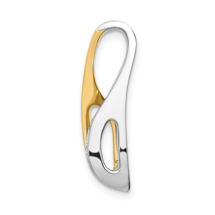 14k Two-Tone AAA Diamond Semi-mount Peg Slide-XS626AAA