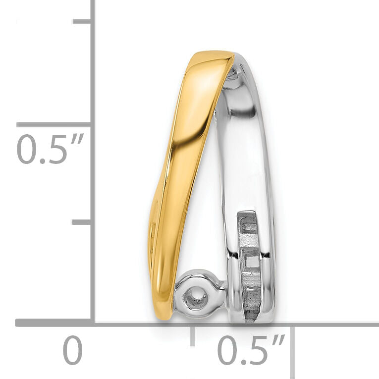 14k Two-Tone Peg Set Slide Mounting-XS627