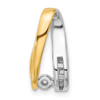 14k Two-Tone Peg Set Slide Mounting-XS627