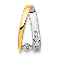 14k Two-Tone AA Diamond Semi Mount Peg Slide-XS627AA