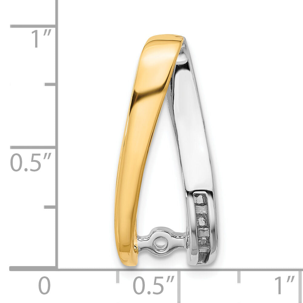 14k Two-tone Peg Set Slide Mounting-XS628