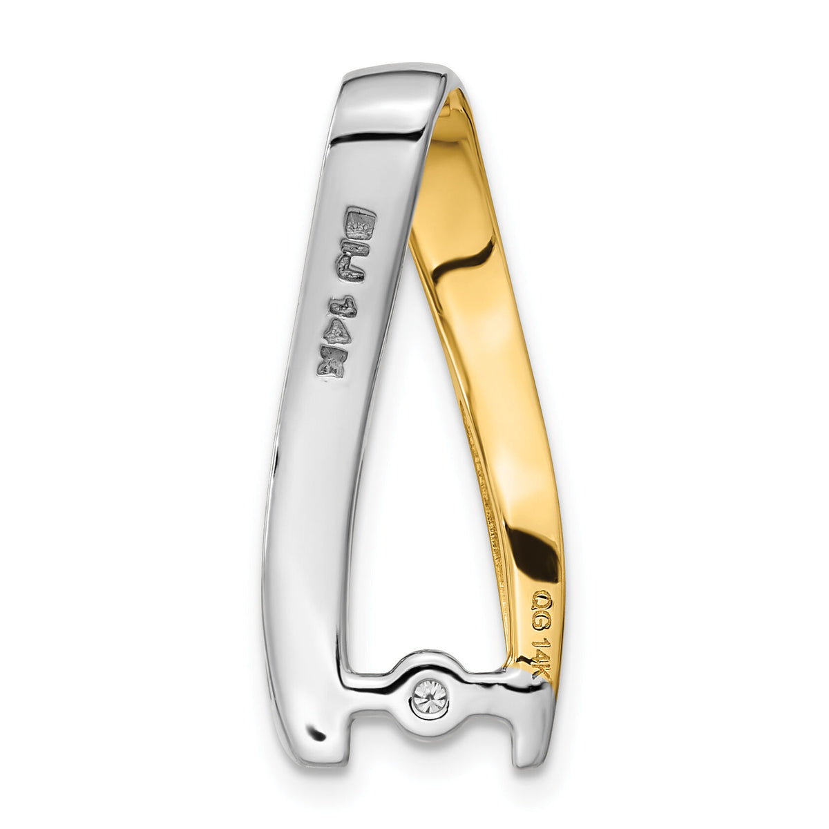 14k Two-tone AA Diamond Semi Mount Peg Slide-XS628AA