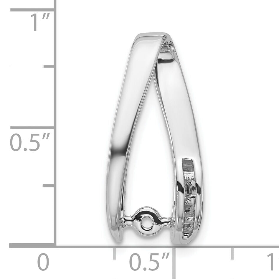 14k White Gold Peg Set Slide Mounting-XS633