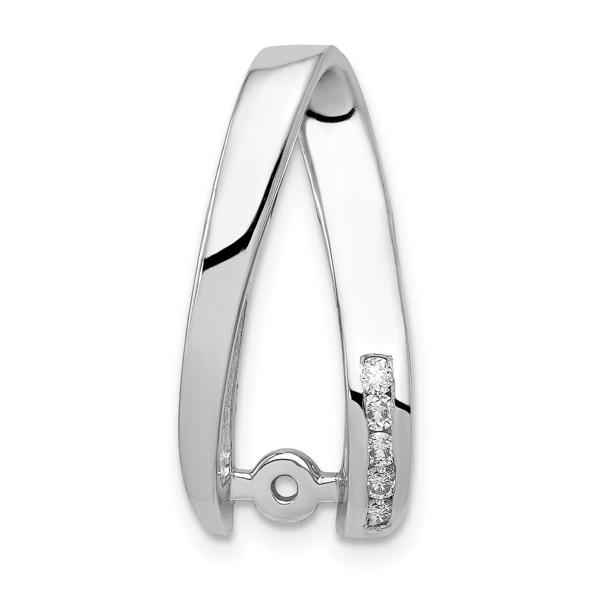 14k White Gold AA Diamond Semi Mount Peg Slide-XS633AA