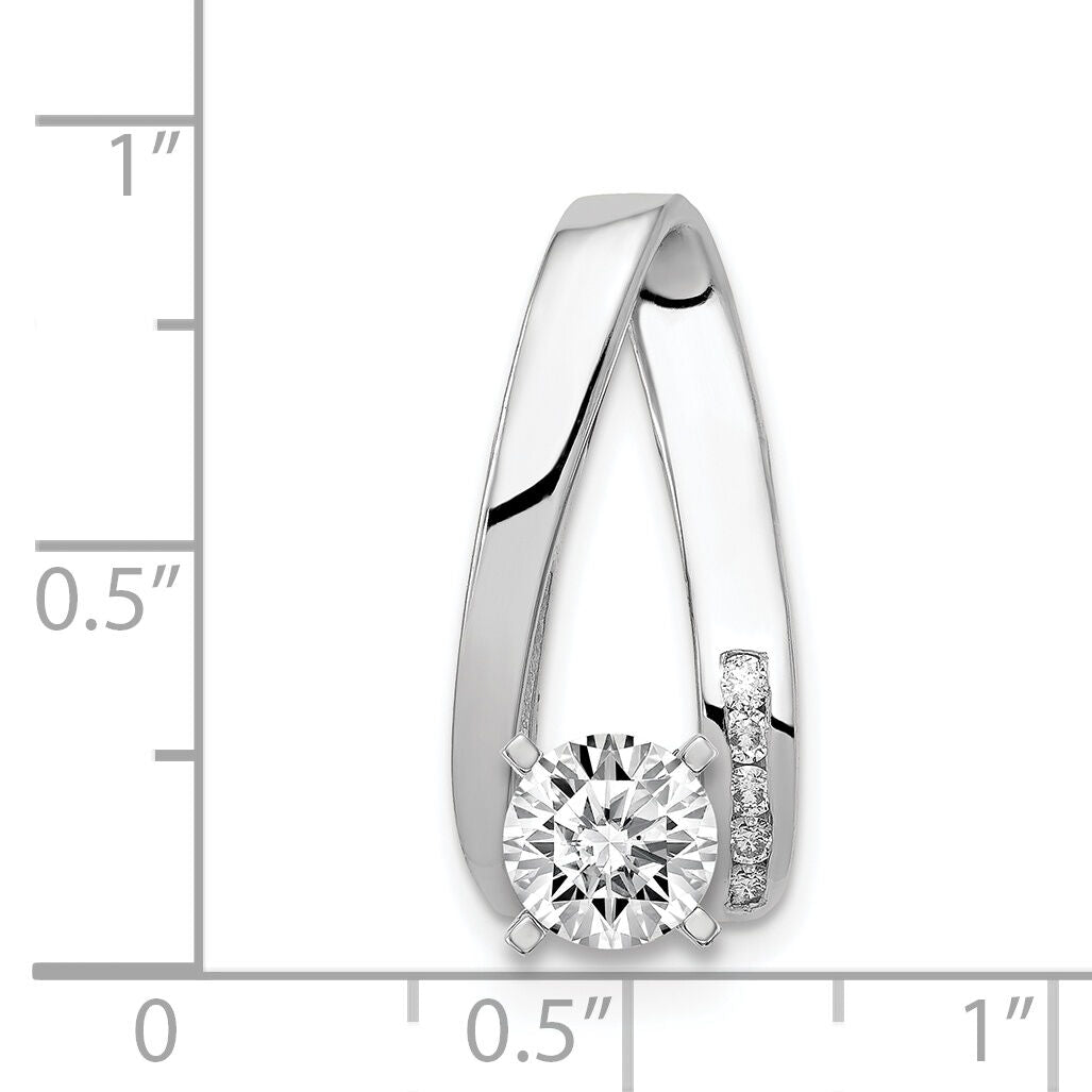 14k White Gold AA Diamond Semi Mount Peg Slide-XS633AA