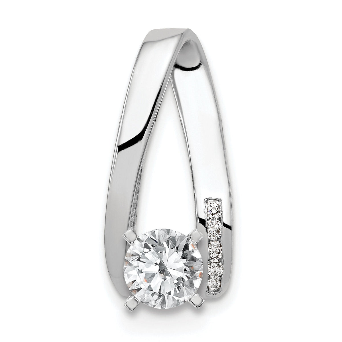 14k White Gold AA Diamond Semi Mount Peg Slide-XS633AA