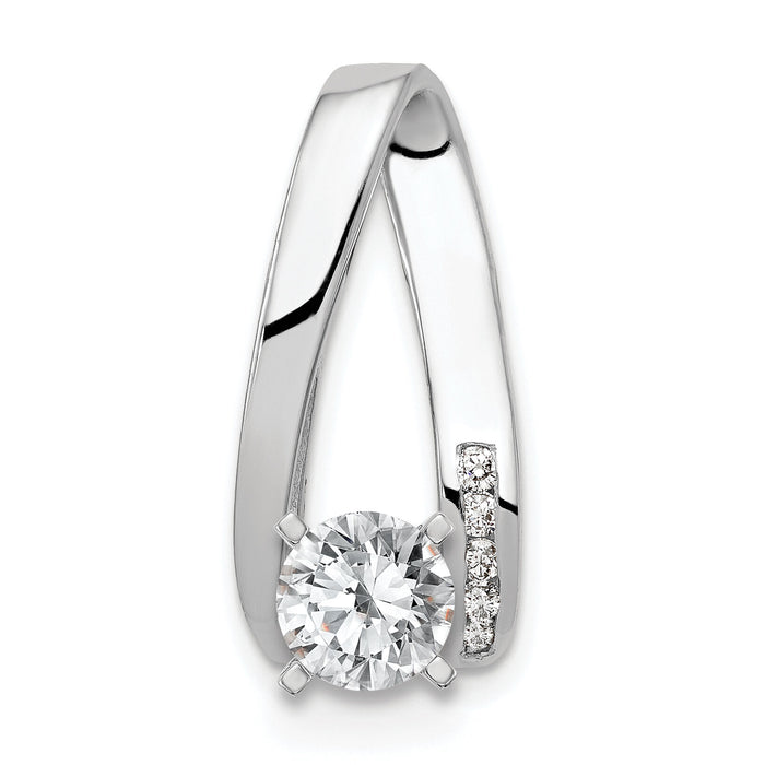 14k White Gold AA Diamond Semi Mount Peg Slide-XS633AA