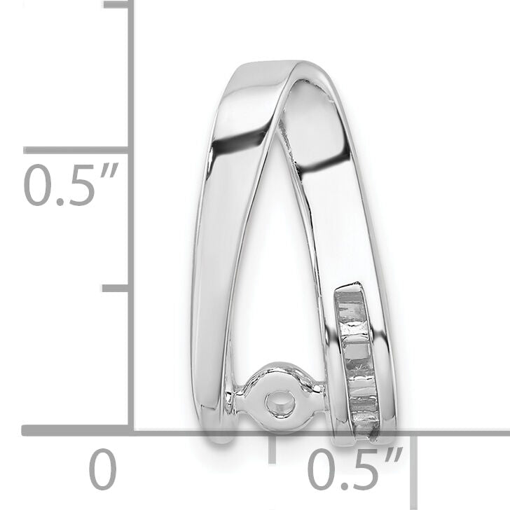 14k White Gold Peg Set Slide Mounting-XS634