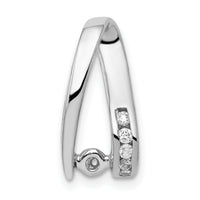14k White Gold AAA Diamond Semi-mount Peg Slide-XS634AAA