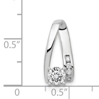 14k White Gold AAA Diamond Semi-mount Peg Slide-XS634AAA