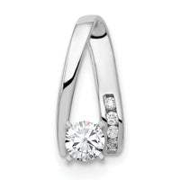 14k White Gold AAA Diamond Semi-mount Peg Slide-XS634AAA