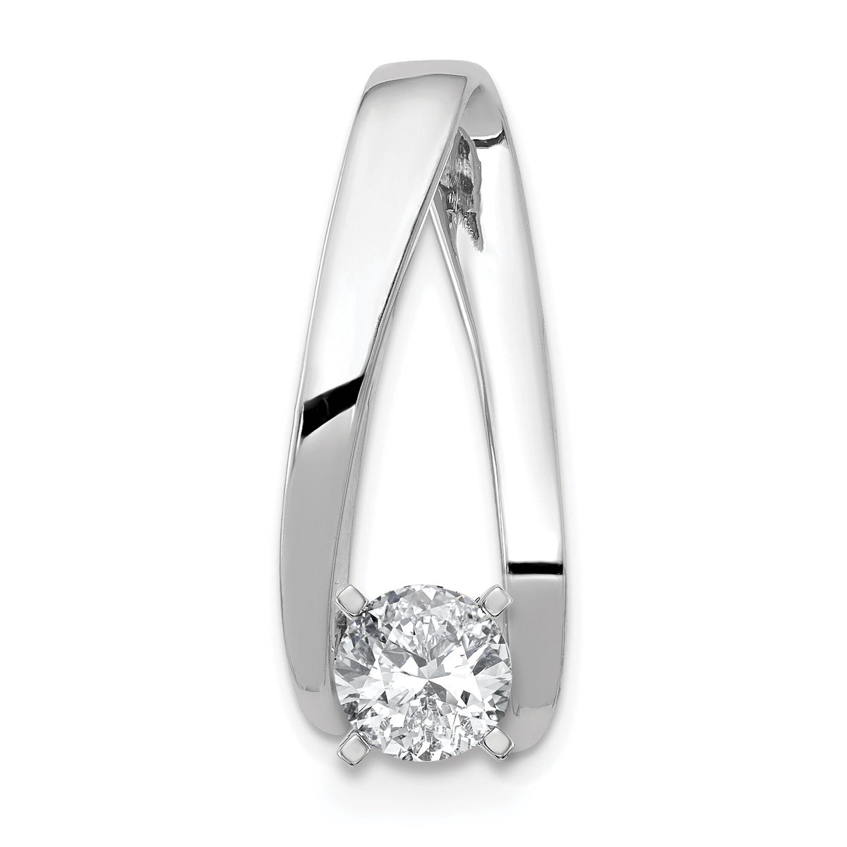 14k White Gold Peg Set Slide Mounting-XS636