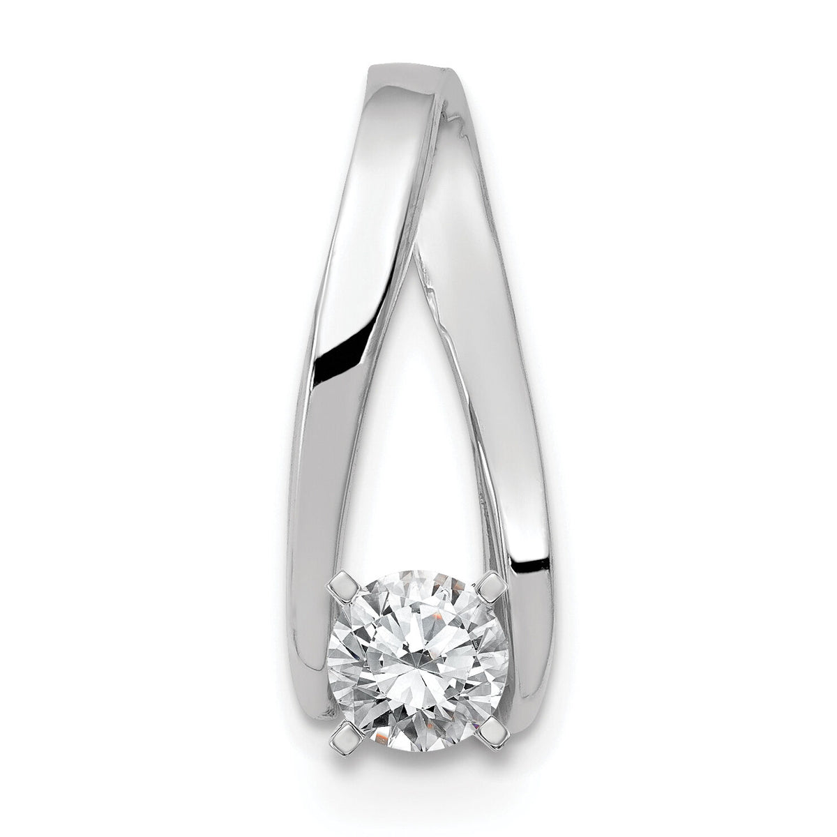 14k White Gold Peg Set Slide Mounting-XS638