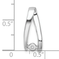 14k White Gold Peg Set Slide Mounting-XS638