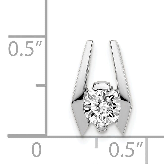 14k White Gold 5.25mm AA Diamond Slide-XS655AA