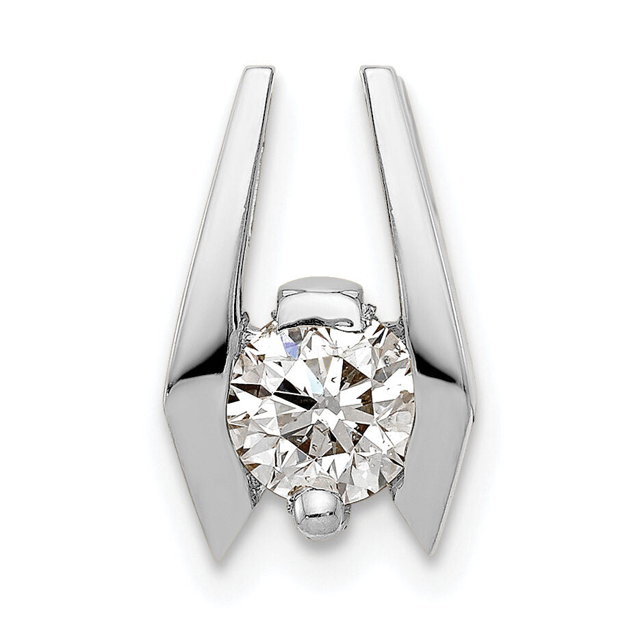 14k White Gold 5.25mm AA Diamond Slide-XS655AA