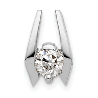 14k White Gold 5.25mm AA Diamond Slide-XS655AA