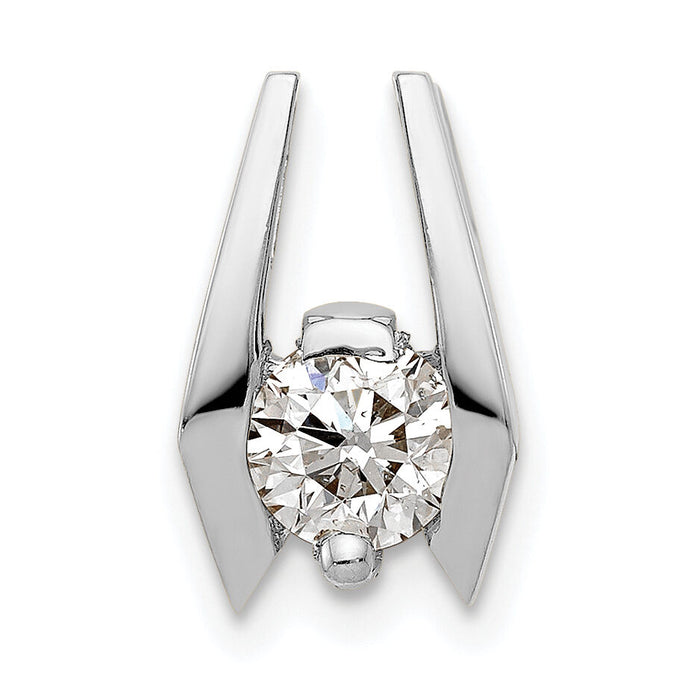 14k White Gold 5.25mm AA Diamond Slide-XS655AA
