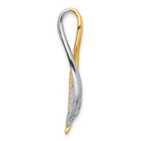 14k Two-Tone Holds 5-2mm Stone, Twisted Ribbon Slide Mounting-XS702