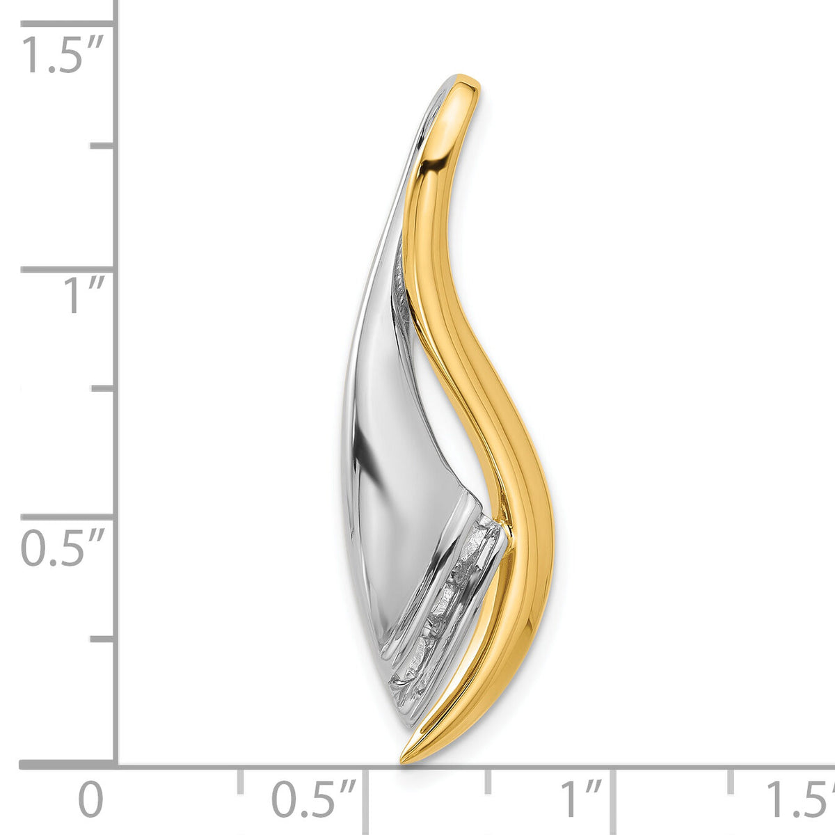 14k Two-Tone Holds 5-2mm Stone, Twisted Ribbon Slide Mounting-XS702