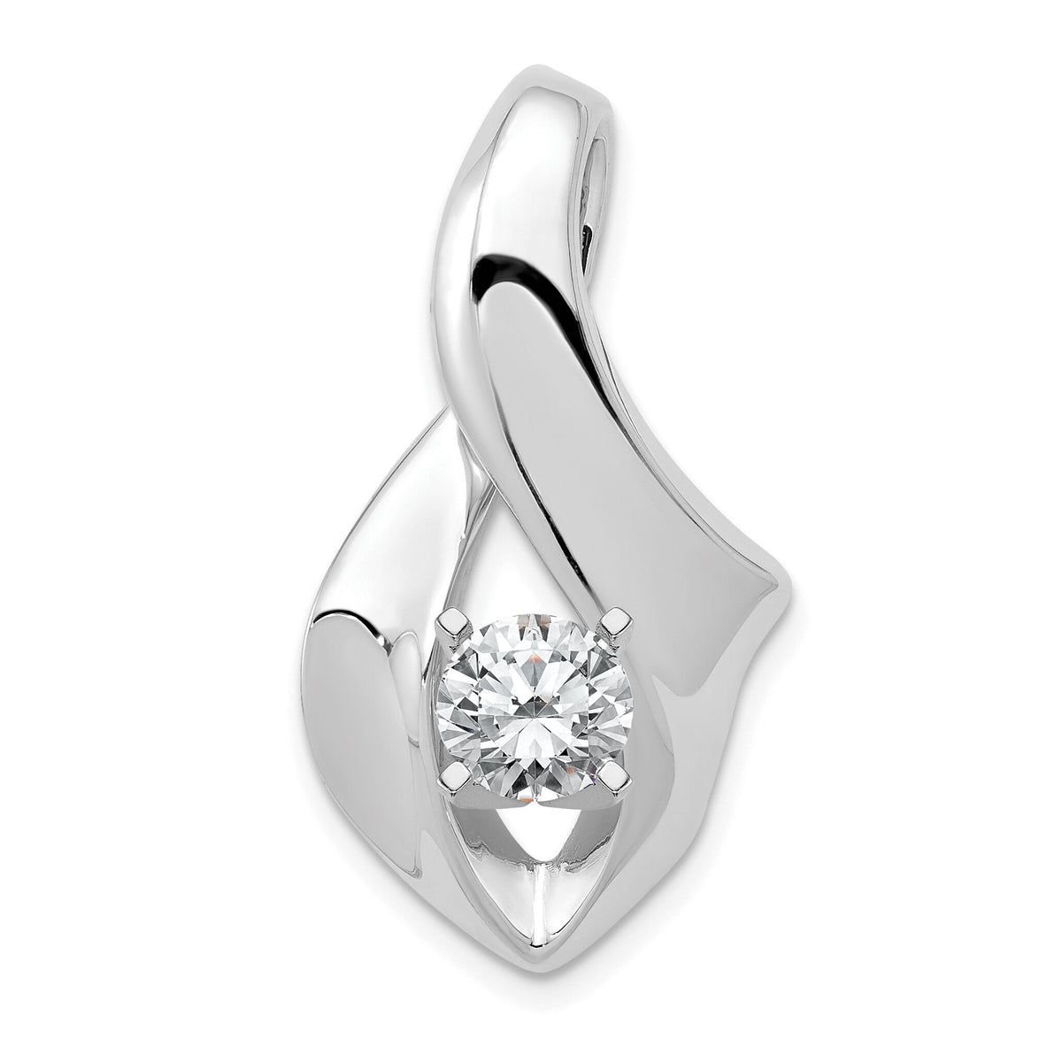 14k White Gold Peg Set Slide Mounting-XS838W