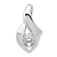 14k White Gold Peg Set Slide Mounting-XS838W