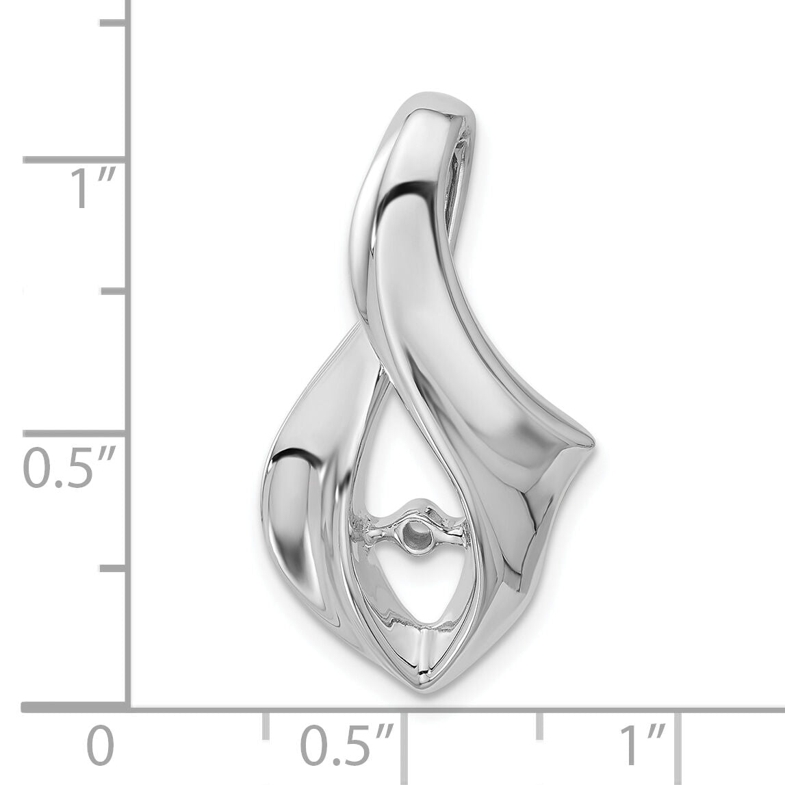 14k White Gold Peg Set Slide Mounting-XS838W