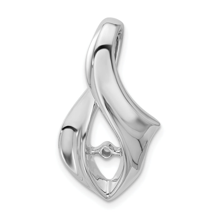 14k White Gold Peg Set Slide Mounting-XS838W