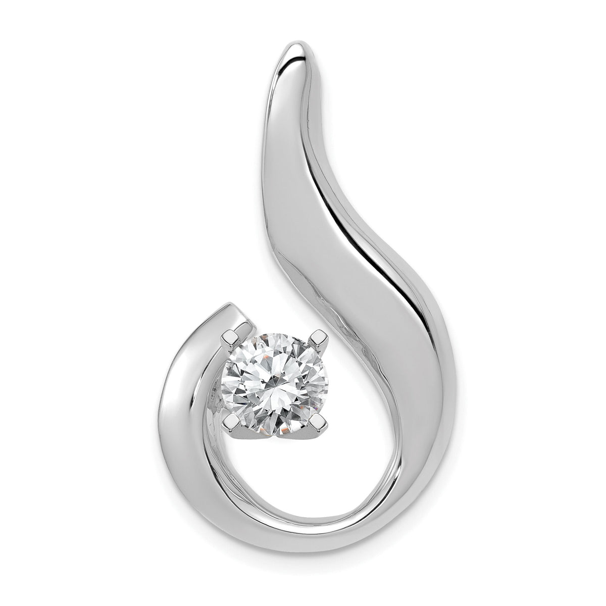 14k White Gold Peg Set Slide Mounting-XSW12