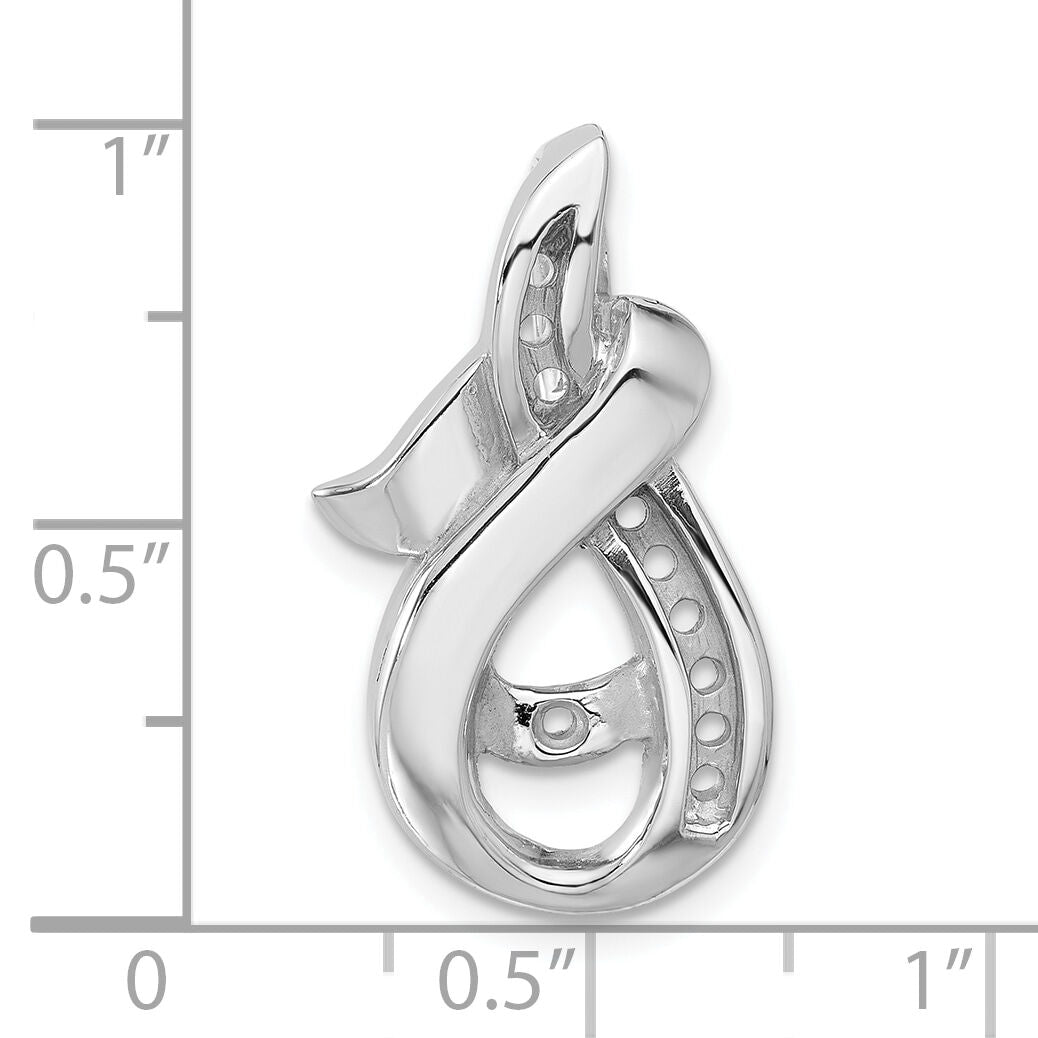 14k White Gold Peg Set Slide Mounting-XSW121