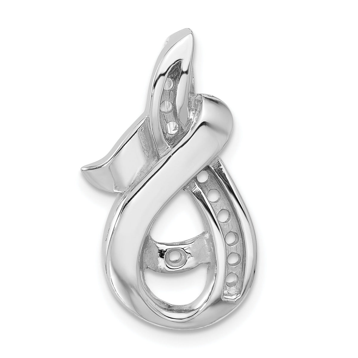 14k White Gold Peg Set Slide Mounting-XSW121