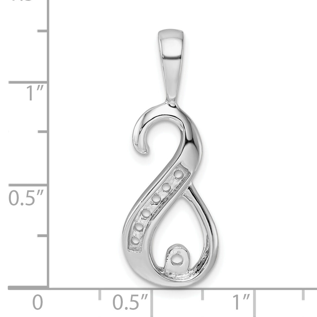 14k White Gold Holds 6-1.9mm stones & Peg Slide Mounting-XSW136