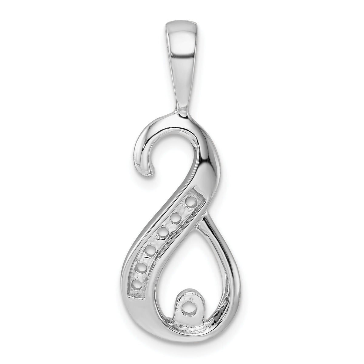 14k White Gold Holds 6-1.9mm stones & Peg Slide Mounting-XSW136