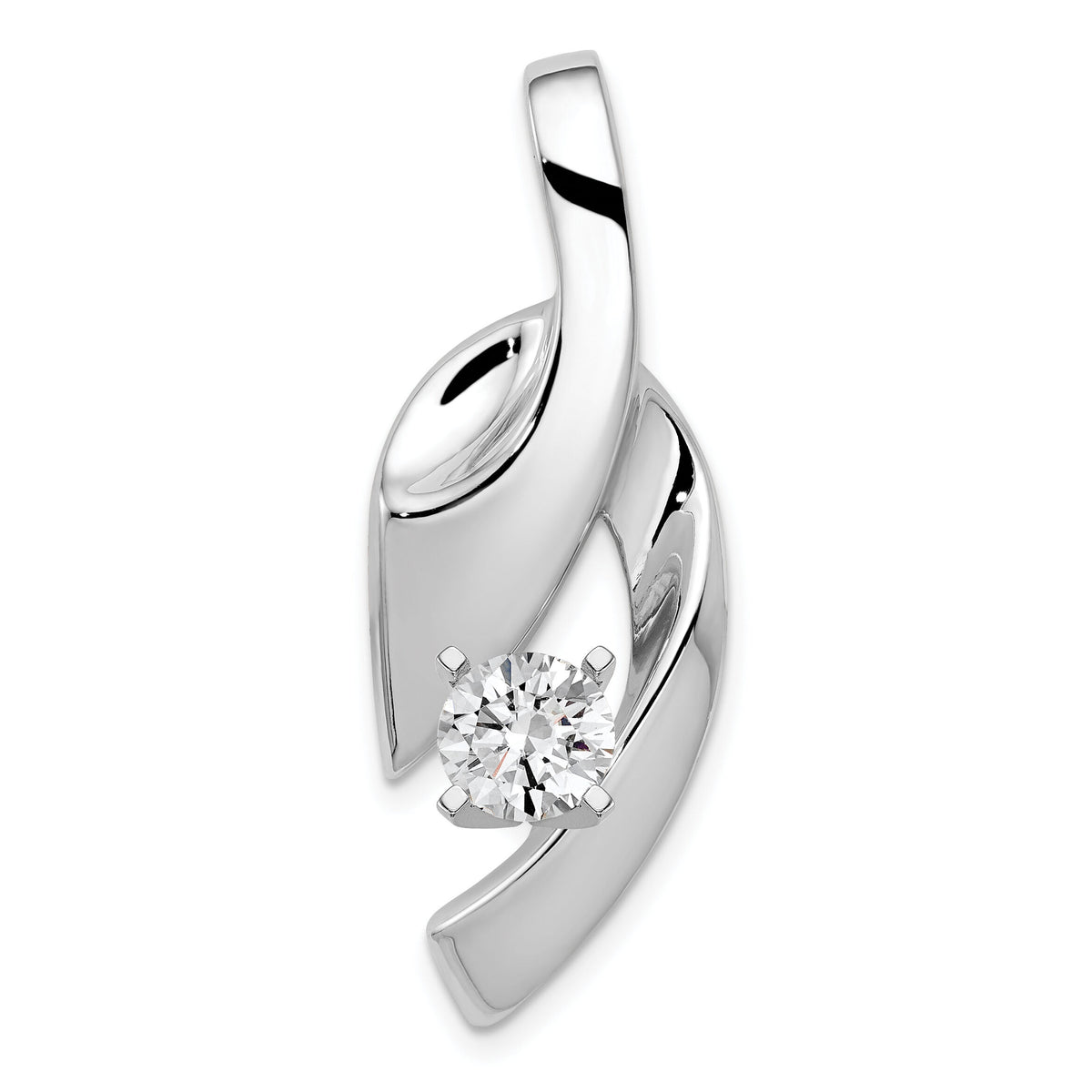 14K White Gold Fancy Peg Set Slide Mounting-XSW301