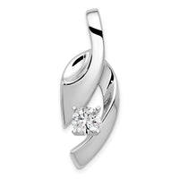 14K White Gold Fancy Peg Set Slide Mounting-XSW301