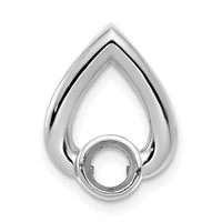 14k White Gold Teardrop 4.4mm Diamond Chain Slide Mtg-XSW373
