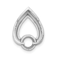 14k White Gold Teardrop 5mm Diamond Chain Slide Mtg-XSW374