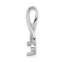 14k White Gold Fancy 4.5mm Diamond Slide Mtg-XSW378
